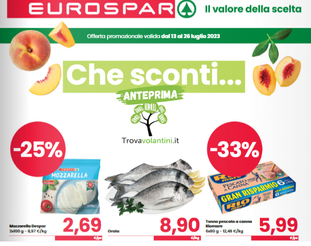 Volantino eurospar-despar fino al 26 luglio