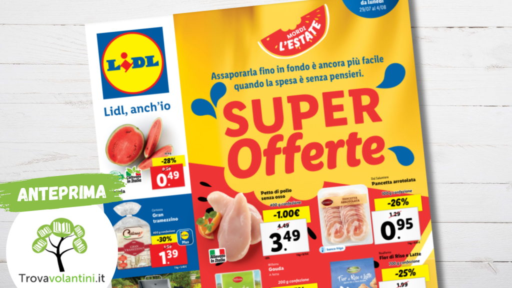 volantino lidl dal 29 luglio