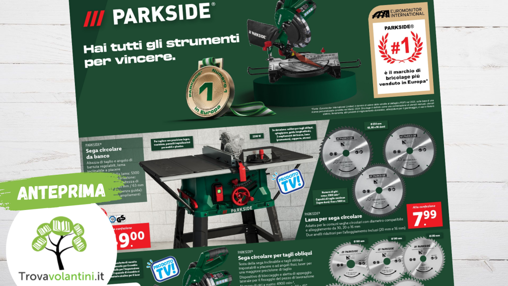 volantino parkside dal 5 agosto 2024