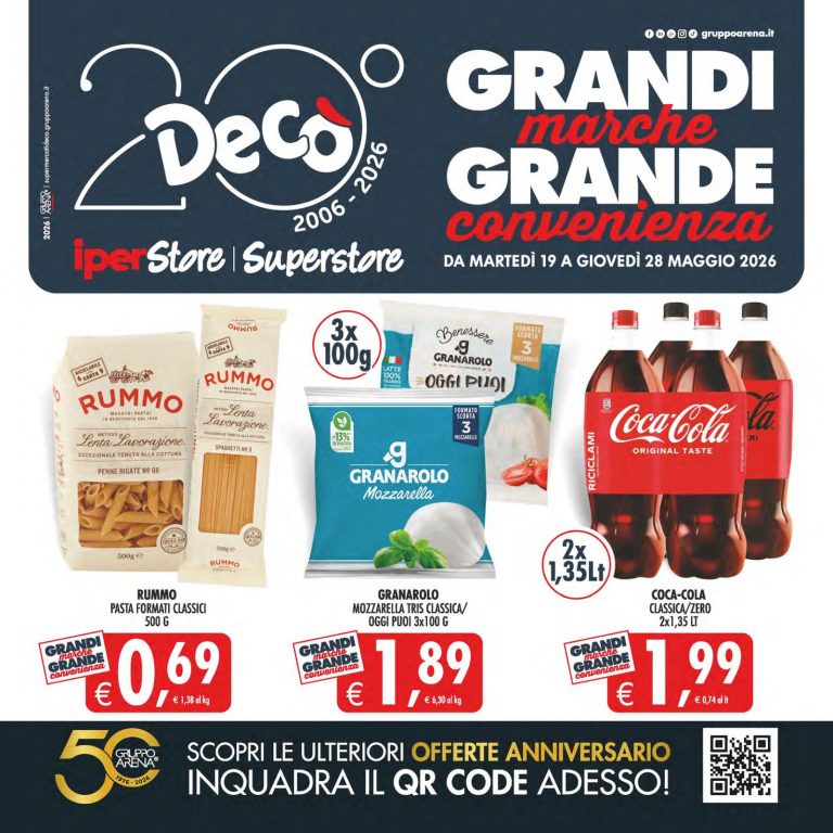 Nuovo Volantino Decò dal 19 al 28 Maggio 2026 #anteprima Nuovo Volantino Decò dal 19 al 28 Maggio 2026 #anteprima