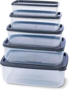 Set 5 contenitori in plastica  in offerta da Eurospin