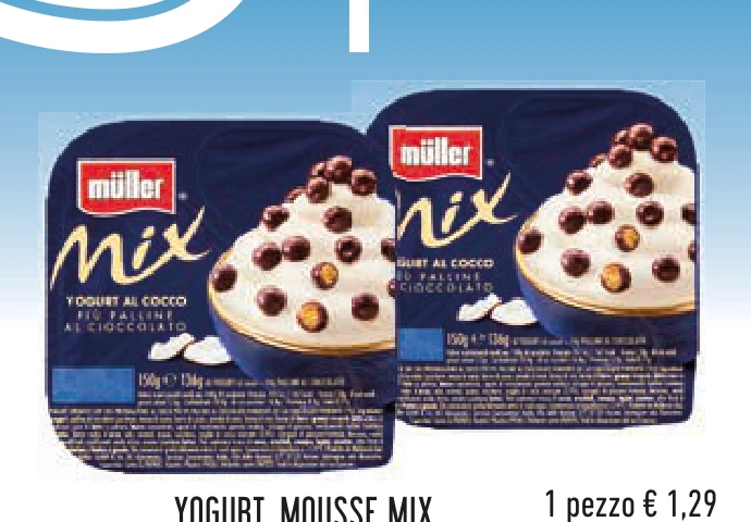 Yogurt e mousse Mix Müller in offerta da Conad Lazio