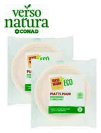 Piatti Mater-Bi Conad Verso Natura in offerta da Conad Lazio
