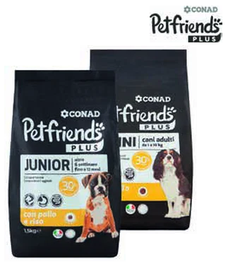 Crocchette per cani Petfriends Plus Conad in offerta da Conad Lazio