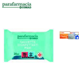 Salviette disinfettanti mani Parafarmacia Conad in offerta da Conad Lazio