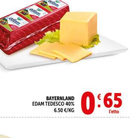 Edam tedesco 40%  in offerta da Decò