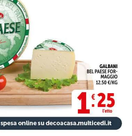 Bel Paese formaggio Galbani in offerta da Decò