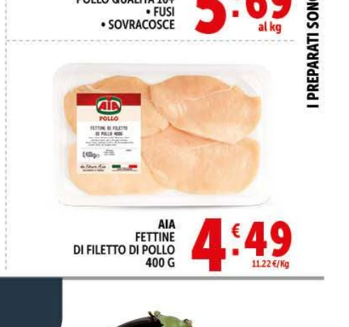Filetto di pollo Aia in offerta da Decò