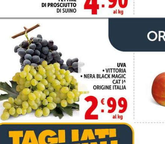 Uva Vittoria / Nera Black Magic  in offerta da Decò