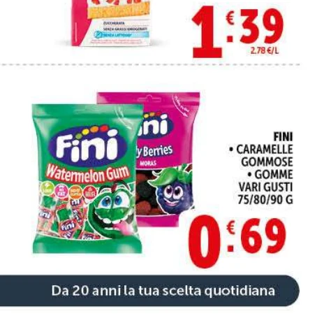 Caramelle gommose Fini in offerta da Decò