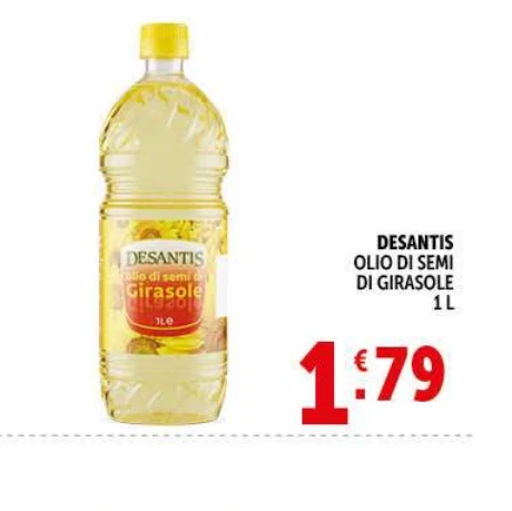 Olio di semi di girasole De Santis in offerta da Decò