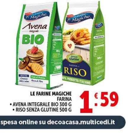 Farina di avena integrale bio  in offerta da Decò