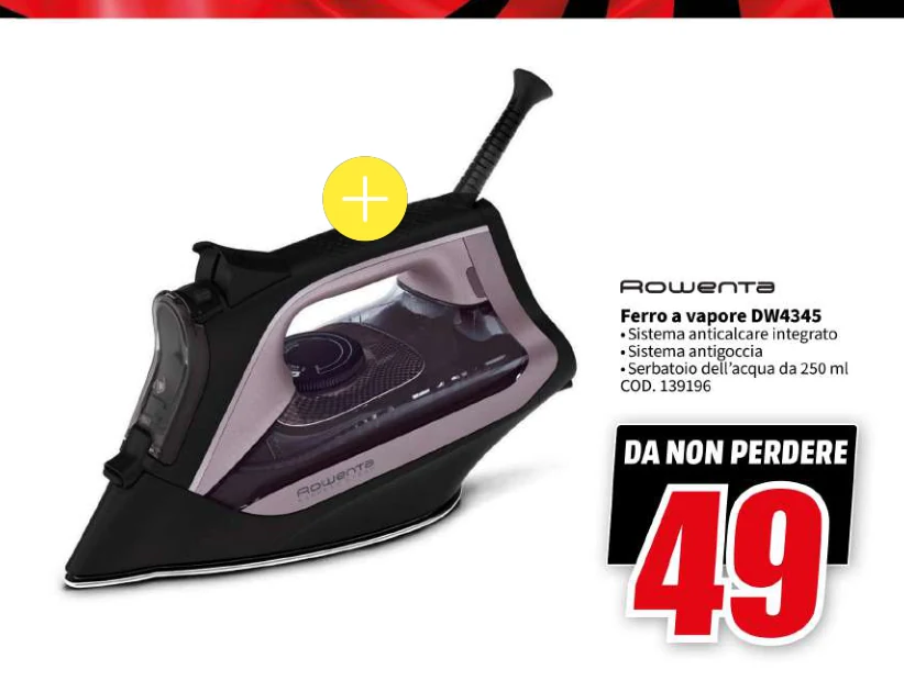 Rowenta Ferro a vapore DW4345  in offerta da MediaWorld