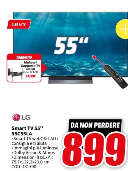 Smart TV webOS: I'Al ti consiglia e ti aiuta  in offerta da MediaWorld