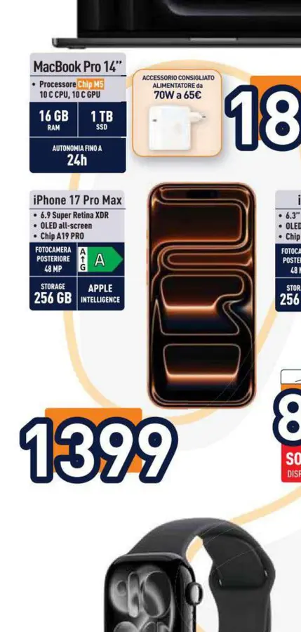 iPhone 17 Pro Max Apple in offerta da Unieuro