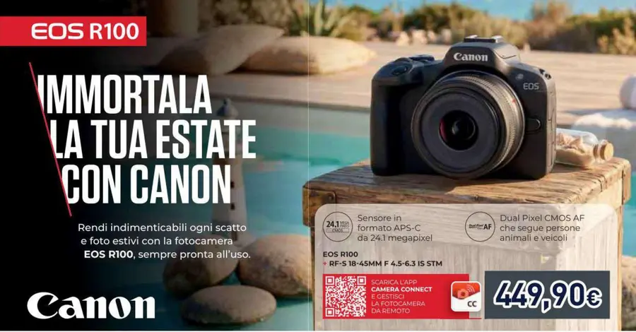 EOS R100 Canon in offerta da Unieuro
