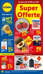 Prima pagina del Volantino Lidl dal 27 agosto al 2 settembre 2026 con le Super Offerte