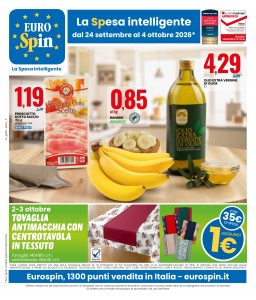 Copertina Volantino Eurospin dal 24 settembre al 4 ottobre 2026