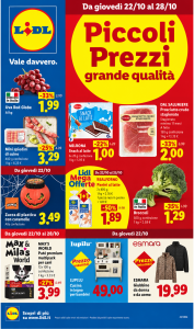 Volantino Lidl dal 22 al 28 ottobre 2026