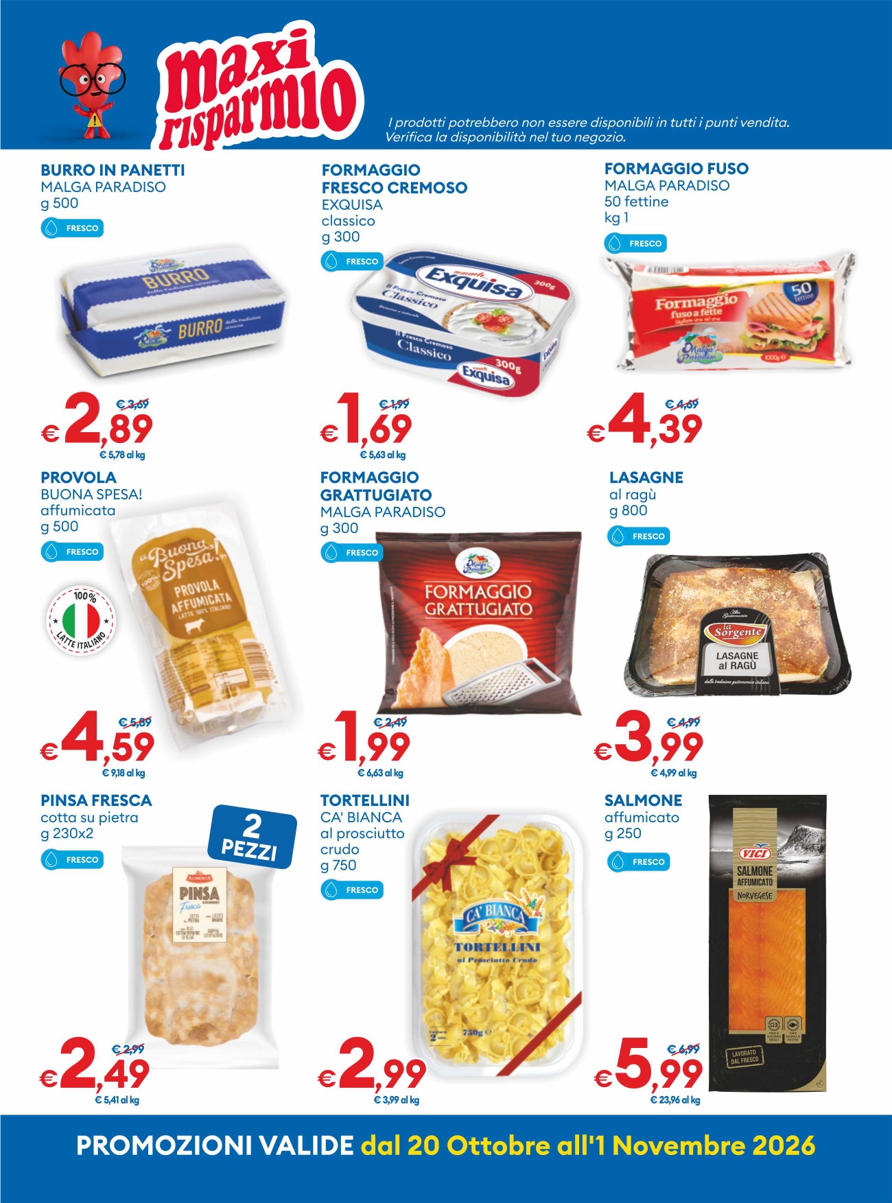 Offerte freschi MD dal 20 ottobre al 1 novembre 2026