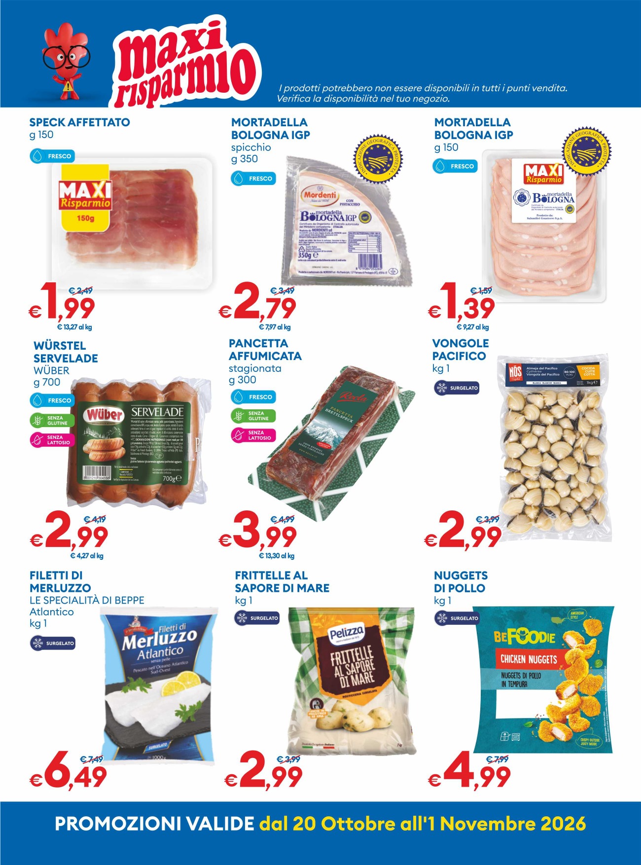 Offerte salumi e surgelati MD dal 20 ottobre al 1 novembre 2026
